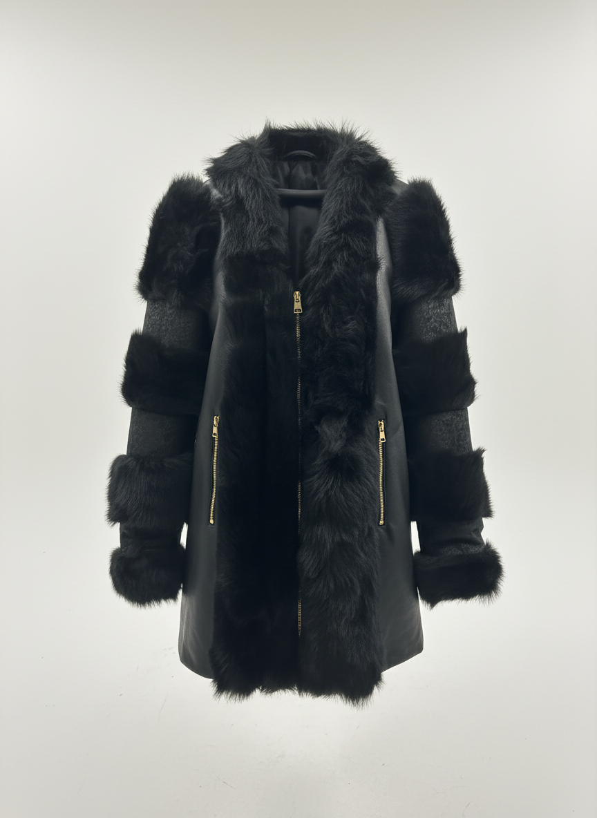 COSOS™ Black Fox Coat